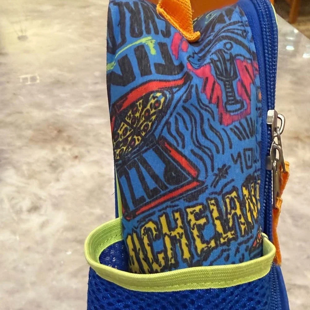 TMNT Mutant Mayhem Insulated Lunch Bag Ninja Turtles Blue Graffiti Lunch Box